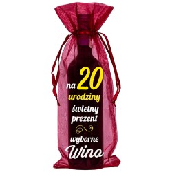 Worek na butelkę organza...