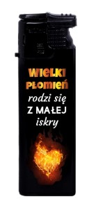 Zapalniczka Gazowa Mała - Wielki Płomień - Czarna (28)