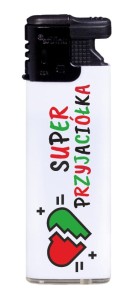 Zapalniczka Gazowa Mała - Super Przyjaciółka - Biała (46)