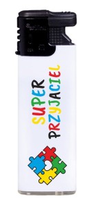Zapalniczka Gazowa Mała - Super Przyjaciel - Biała (49)