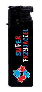 Zapalniczka Gazowa Mała - Super Przyjaciel - Czarna (50)