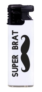 Zapalniczka Gazowa Mała - Super Brat - Biała (63)