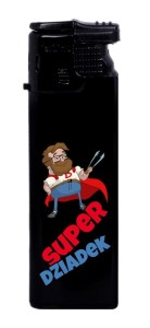 Zapalniczka Gazowa Mała - Super Dziadek - Czarna (72)