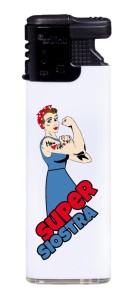 Zapalniczka Gazowa Mała - Super Siostra - Biała (87)