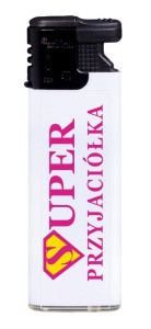 Zapalniczka Gazowa Mała - Super Przyjaciółka - Biała (89)