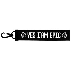Brelok Taśma - Yes I am epic (14) - Czarny
