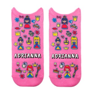 Skarpetki Dziewczęce (skarpeta mała) - Imienne - Różowe