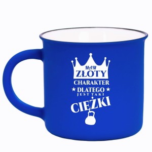 Kubek PRL z Hasłem - Mam Złoty Charakter (DW05)