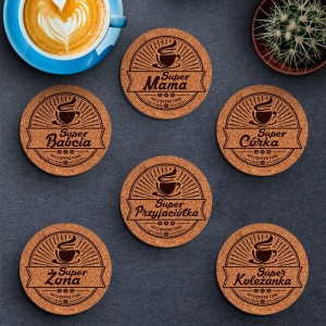 Podkładka Korkowa Coffe - Super Mama, Babcia, Córka