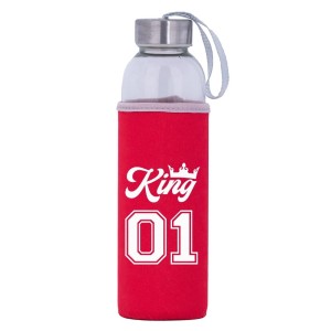 Bidon szklany CZERWONY 40 (King01)